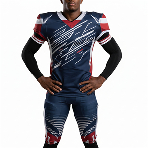 Camiseta de Fútbol Americano Sublimada Personalizada, Transpirable, Cuello en V, Manga Corta, Absorbe la Humedad, 100% Poliéster, Corte Regular - Product Image 1