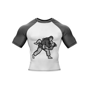 Men Rash Guard Custom Customized Spandex Logo Style Sportswear Fabric Nylon Gym Shirt men rashguards martial arts wear swimwear - Product Image 5