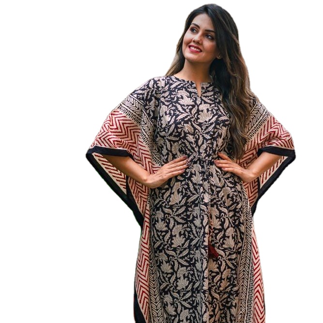 Elegant Knee Length Kaftan Dresses for Women's Casual Wear Elegant Knee Length Kaftan Dresses for Women's Casual Wear