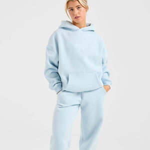 Sweat à capuche classique bleu pastel pour homme, coupe régulière, anti-plis, respirant, écologique, 100 % coton, collection automne, ODM, le plus vendu - Product Image 1