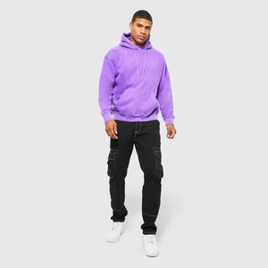 Sweat-shirt à capuche décontracté pour hommes, style tendance, à manches longues, en tissu chaud, adapté à la saison hivernale - Product Image 2