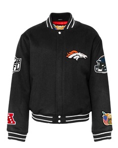 เสื้อแจ็คเก็ตวูลวาร์ซิตี้สีดำของทีมเดนเวอร์บรองโกส์ - Product Image 1