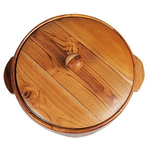 Caja de madera para chapati y roti con tapa y pinza, estuche de madera para chapati y paratha, para servir en la mesa de cocina o comedor. - Product Image 3