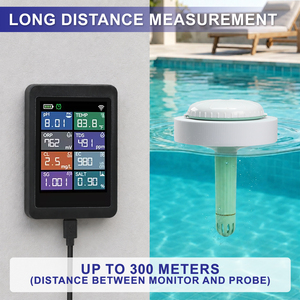 Monitor de Agua WiFi Profesional 8 en 1, Medidor de pH Inteligente para Piscina, Spa, Pecera e Hidroponía (Control por Aplicación Tuya) - Product Image 3