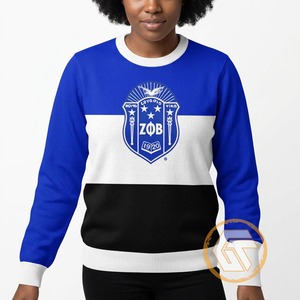Wholesale Custom Made Embroidered Zeta Phi Beta Women's Crew Neck Casual Cotton Fleece Breathable Winter 500g Sorority - Product Image 2