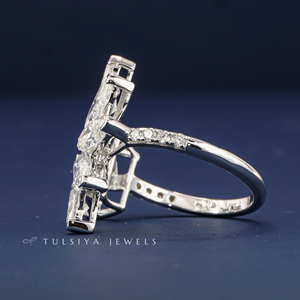 Elegante Anillo de Diamante Sintético Cultivado en Laboratorio de Oro de 14K para Mujer, Anillo de Compromiso Moderno y Elegante, Joyería Fina, Regalo para Boda - Product Image 3