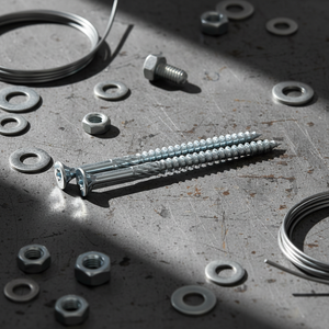 Tornillo Autorroscante para Madera de Acero al Carbono de Grado Industrial, Métrico y en Pulgadas, Niquelado, Óxido Negro, con Cabeza Torx y Rosca Gruesa - Product Image 1