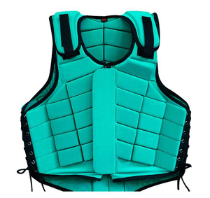 Horse Riding Safety Vest Unisex Breathable Neoprene Zipper Closure Solid Black Equestrian Protection Gear - Product Image 2