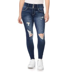 Pantalones Vaqueros Jegging de Mezclilla para Mujer, Súper Elásticos, de Cintura Media, Corte Recto, Ajuste Favorecedor, Color Sólido, Frente Plano, Largos - Product Image 5