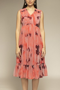 Vestido de Verano para Mujer, Estampado Rojo Cereza, Corte Evase, Vestidos de Playa para Vacaciones, Disponible a Precio Razonable - Product Image 4