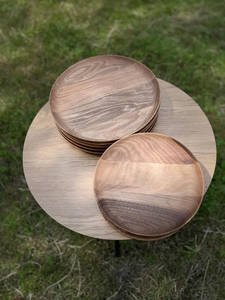 Handmade <b>Walnut</b> Wood Plate – Rustic Serving Dish, Eco-Friendly Kitchen Decor, Wooden Dinner Plate for Food, <b>Table</b> - Product Image 3