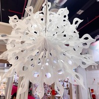 Éventails décoratifs en papier de soie de 17,7 pouces pour la rentrée scolaire, Halloween, la Saint-Valentin, la remise des diplômes, Pâques et Noël