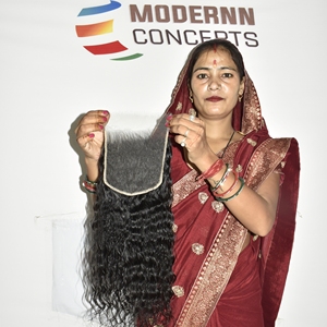 Extensions de cheveux humains bruts vierges indiens bouclés, cuticules alignées, de qualité supérieure, 6*6 HD Closure, provenant d'un seul donneur, vente en gros - Product Image 5