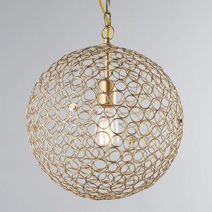 Modern Brass Hanging Pendant <b>Light</b> Round Geometric Design Indoor Living Room Home Decor Lightweight Fixture - Product Image 1