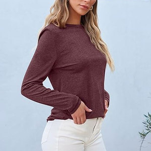 Women's Trendy Long Sleeve T Shirt Comfortable Lightweight Breathable Casual Streetwear Daily Wear Top for Women - Product Image 3