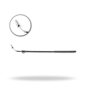 Tube d'aspiration Poole courbé de 20 cm de long et de 10 mm de diamètre, instrument chirurgical pour la chirurgie générale et abdominale - Product Image 1