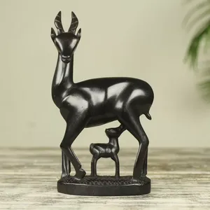Handmade Resin Deer Sculpture Figure Modern Animal <b>Decor</b> for Living Room Tabletop Display - Product Image 1