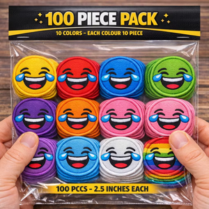 Parches Bordados de Cara Llorona con Lágrimas de Alegría, Insignia Sonriente con Gancho y Bucle, Aplique Termoadhesivo para Chaquetas, Bolsos y Uniformes - Product Image 1