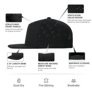 Gorra Unisex de 6 Paneles con Cierre a Presión, Malla Negra, Ajustable, Transpirable, Casual, para Adultos, Primavera/Verano - Product Image 4