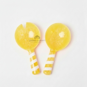 Ensemble cuillère et fourchette à salade en résine artisanale de qualité supérieure, écologique et léger, pour la maison et la salle à manger - Product Image 1