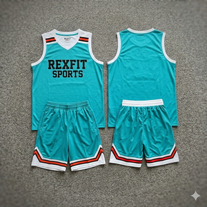 Tenue de basketball réversible sublimée personnalisée avec logo Rexfit Sports, ensemble uniforme d'équipe pour hommes - Product Image 2