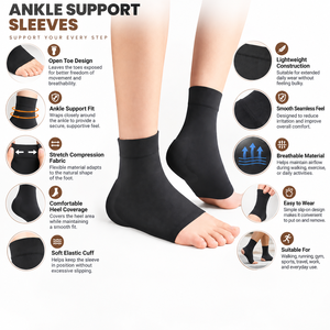 Chaussettes de sport de compression pour cheville, personnalisées OEM/ODM, pour pickleball, en coton fin, couleur unie, antidérapantes, pour adulte, été - Product Image 2
