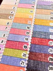 Tissu en polycoton aspect lin de qualité export, largeur 58 pouces, pour chemises de créateurs et vêtements de mode - Product Image 3