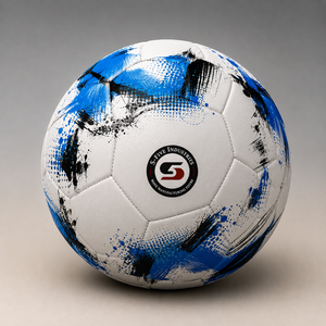 Ballon de football OEM ODM blanc, rouge, noir, imprimé numériquement, durable, pour l'entraînement, ballon thermique, ballon cousu à la main - Product Image 1