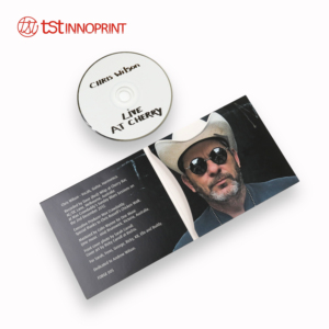 Embalaje personalizado 4 paneles CD disco cartón funda billetera con bolsillo - Product Image 1