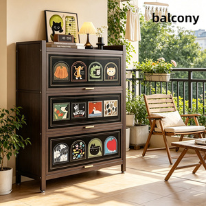 Armoire à chaussures en acier grande capacité, anti-poussière, peu encombrante, avec porte rabattable, design moderne et minimaliste, accès facile, rangement pour entrée - Product Image 4