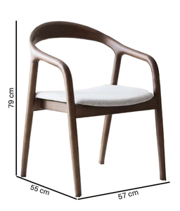Chaise de salle à manger moderne en bois de manguier écologique avec revêtement en microfibre pour l'ameublement de la maison - Product Image 6