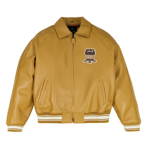 High Quality Avirex Custom Men's Genuine Cowhide Leather Bomber <b>Jacket</b> Vintage Aviation Workwear Style OEM ODM Apparel - Product Image 1