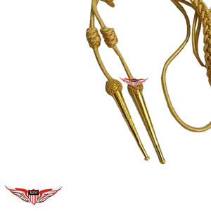 Aiguillette สายถักสีทองสายลวดทอง aiguillette พร้อมปลายโลหะ - Product Image 2