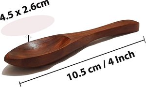 ช้อนไม้ขนาดเล็ก ช้อนเสิร์ฟขนาดจิ๋ว สำหรับของหวาน ชา กาแฟ น้ำตาล ไอศกรีม เครื่องเทศ - Product Image 4