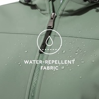 Dames lichtgewicht mauve softshell jack met capuchon, winddicht & waterdicht, nylon shell, digitale print, volledige rits, geschikt voor outdoor running