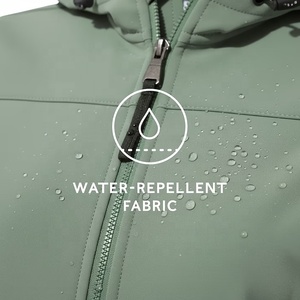 Women's <b>Lightweight</b> Mauve Softshell <b>Jacket</b> Hooded Windproof & <b>Waterproof</b> Nylon Shell Digital Print Full-Zip Outdoor <b>Running</b> - Product Image 3
