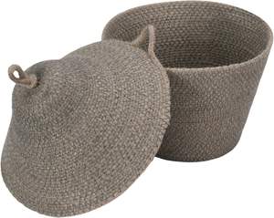 Panier de rangement en jute tissé, grand panier noir naturel tissé à la main, multi-usages pour la lessive, les jouets, les couvertures, le salon - Product Image 4