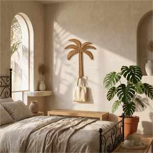 Gancho de Pared de Ratán Hecho a Mano con Forma de Palmera, Fabricante OEM ODM, Colgador Decorativo Personalizado para Abrigos, Toallas y Llaves, Venta al Por Mayor - Product Image 4