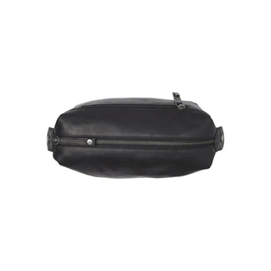Minimalist Black Leather Toiletry <b>Bag</b> Rectangle Shape Portable <b>Storage</b> <b>Bag</b> for Travel Use - Product Image 5