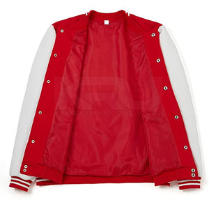 Pakistan Manufactured Modern Style Men Varsity Winter Jacket Stand Front Customized Design Windproof Breathable <b>Fleece</b> - Product Image 4