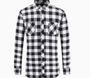 เสื้อเชิ้ตแขนยาวลายสก็อตผ้าฝ้ายสำหรับผู้ชาย เสื้อเชิ้ตลายตารางลำลองสำหรับฤดูใบไม้ร่วง ปกคอปก แขนยาว ระบายอากาศได้ดี - Product Image 2