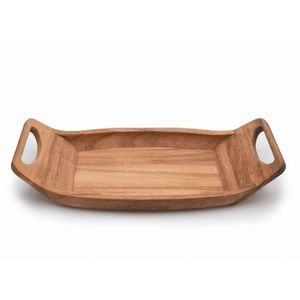 Plateau de service en bois de qualité supérieure, finition lisse, forme ovale, design moderne, personnalisable pour des dîners de luxe et des réceptions haut de gamme - Product Image 5