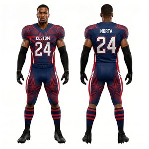 Conjunto de camiseta de fútbol americano, uniformes de equipo, estilo profesional, cuello en V, ropa deportiva de malla para equipos deportivos juveniles profesionales - Product Image 3