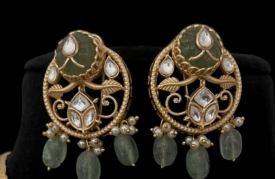 Magnifique ensemble collier et boucles d'oreilles en laiton plaqué or avec motif léopard et moissanite pour femme, idéal pour fiançailles, mariage et cadeau de fête - Product Image 2