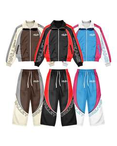 Oferta Especial: Conjunto Deportivo Unisex de Dos Piezas con Logotipo Personalizado, Chaqueta Cortavientos y Pantalones Joggers, Transpirable, Estampado, Cintura Elástica, para Primavera - Product Image 1