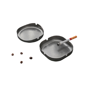 Cenicero portátil clásico de lujo, redondo, de acero inoxidable, a prueba de viento, para cigarrillos, para uso en el hogar y al aire libre. - Product Image 1