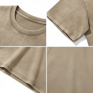 Camiseta de Algodón con Lavado Ácido para Hombre, 230 GSM, Corte Regular, Cuello Redondo, Manga Corta, Ropa Casual, Suave y Ligera, para Uso Diario en Verano, Servicio OEM - Product Image 5