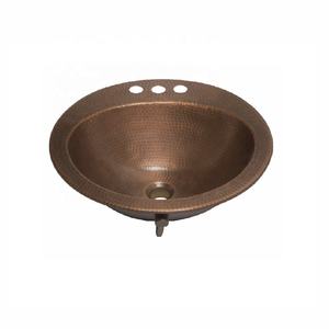 ทองแดง Dropin อ่างล้างจานทองแดงที่ทำด้วยมือเรืออ่างล้างจานที่ไม่ซ้ำบาร์อ่างล้างจานผู้ผลิตผู้ค้าส่ง - Product Image 1