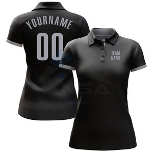Polo de Golf Personalizado Negro y Gris de Alto Rendimiento, Transpirable y que Absorbe la Humedad, para Entrenamiento de Golf y Uso Casual - Product Image 3