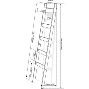 Étagère à couvertures en bambou à 5 niveaux, support décoratif chic pour couettes, serviettes et foulards - Product Image 3